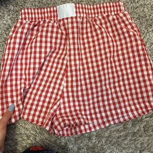 Red Gingham Women's Shorts